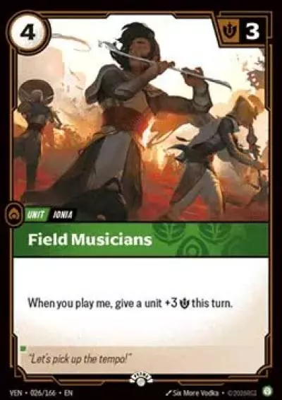 Field Musicians - VEN-026-p - Promotional Cards - Riftbound card